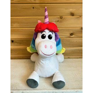 Disney Colorful Unicorn Plush - White and Rainbow